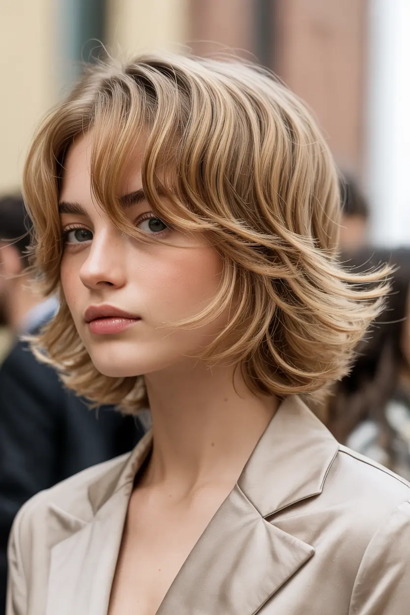 24.tousled butterfly haircut with soft layers