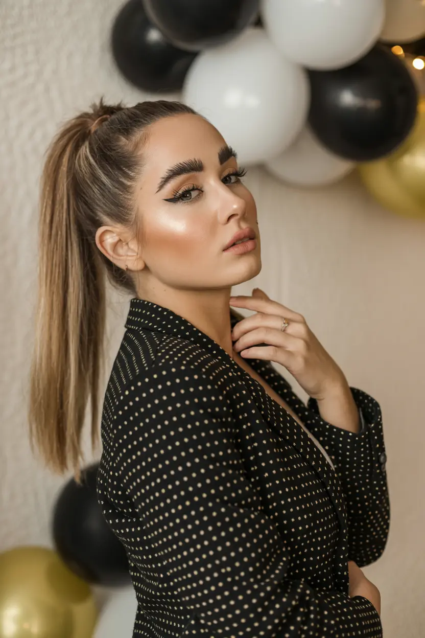 25.sleek ponytail
