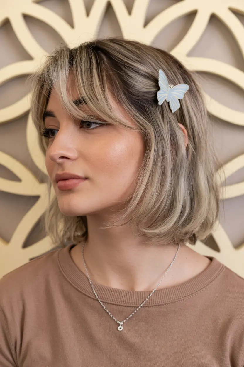 25.textured butterfly bob
