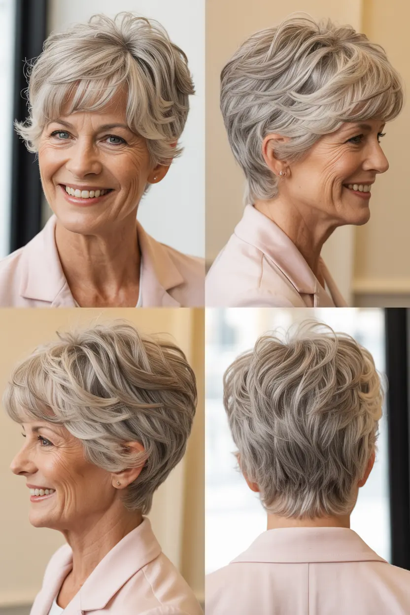 26.feathered pixie for fine hair