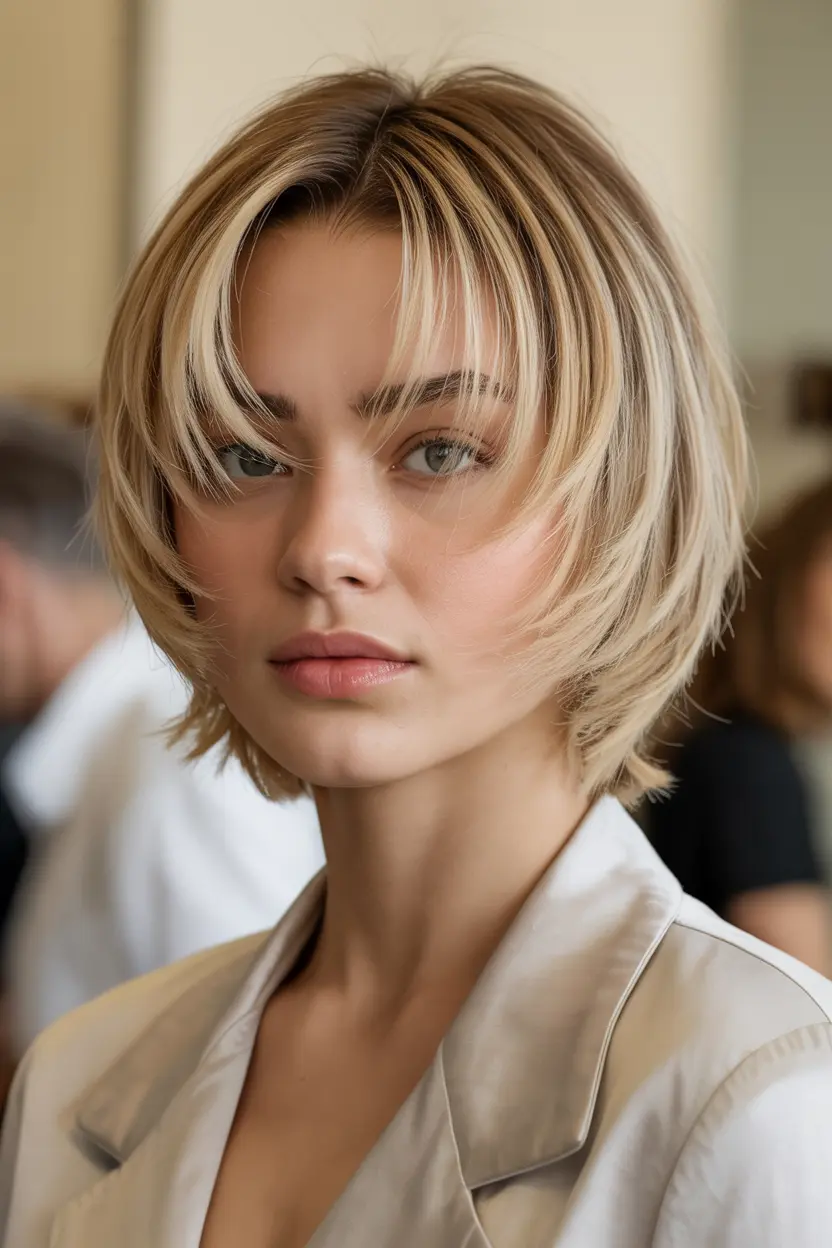 29.feathered butterfly cut for short hair
