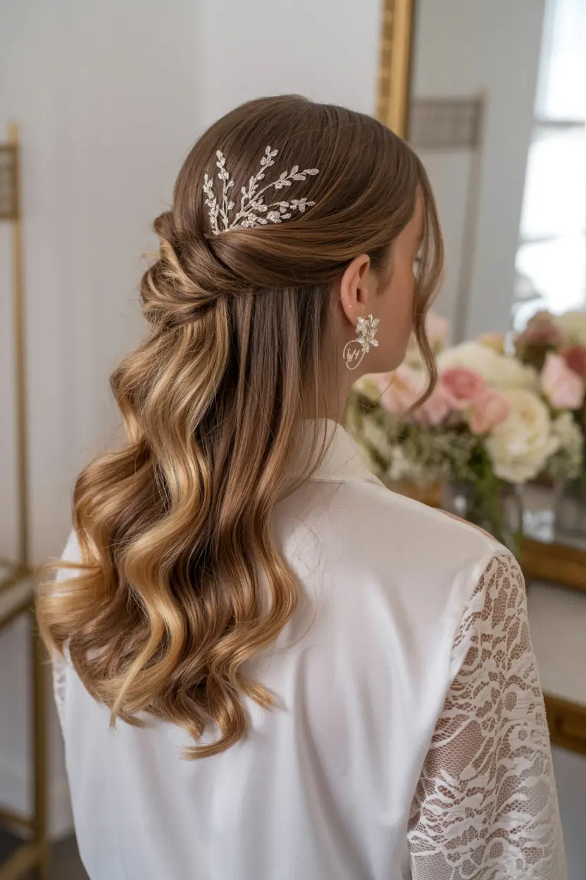 3.classic half up wedding hair
