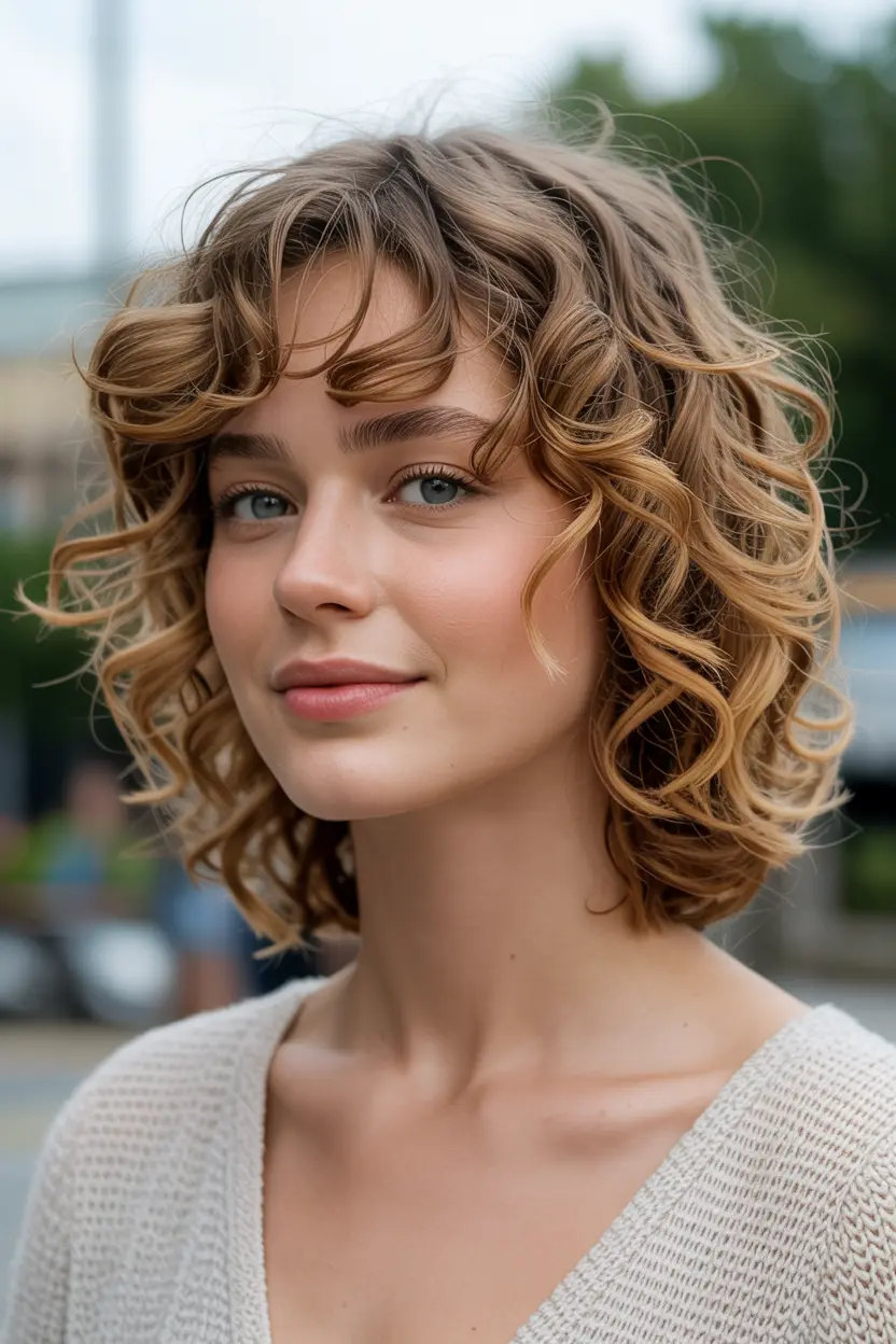 30.casual scrunched hair for soft loose curlty hair