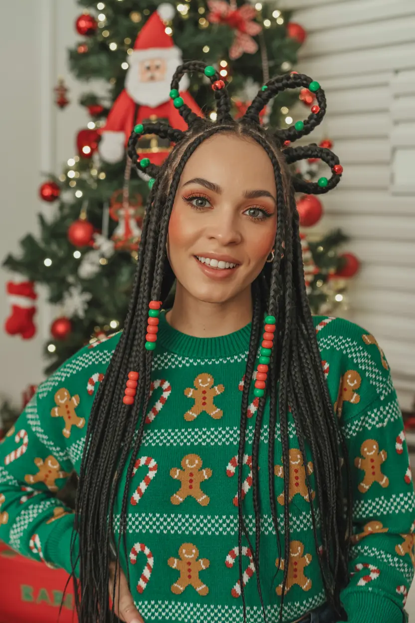 32.senegelese twists styled into a crown