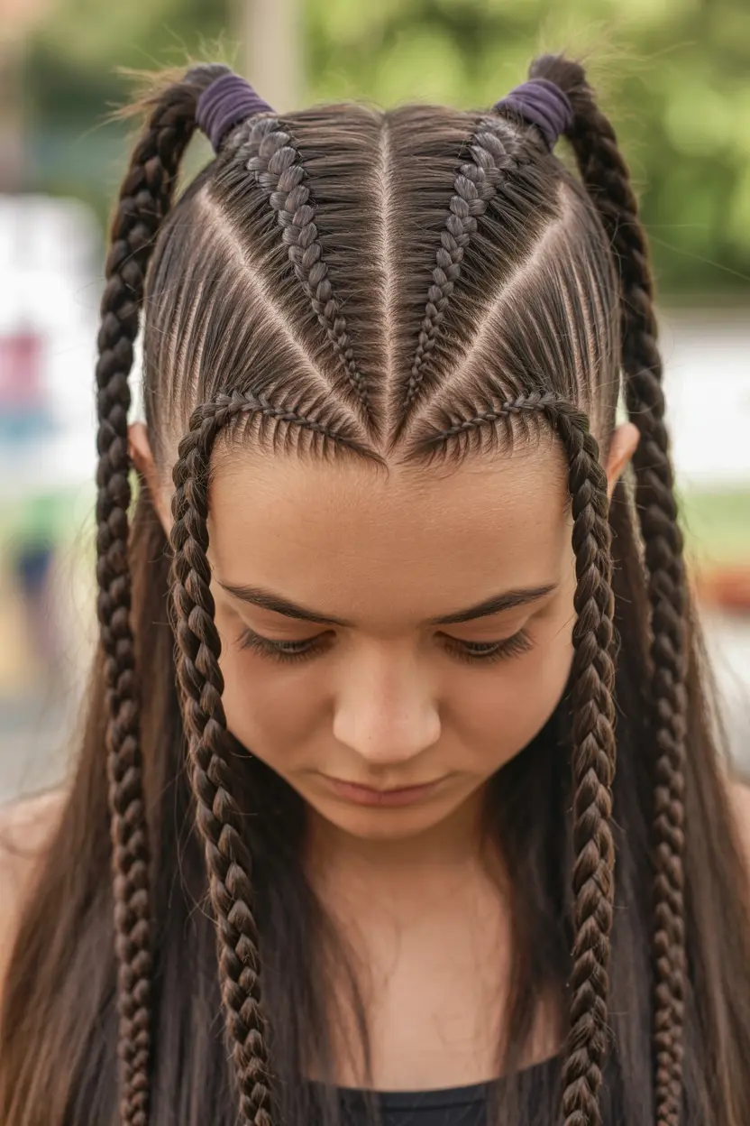 33. criss cross mini ponytail