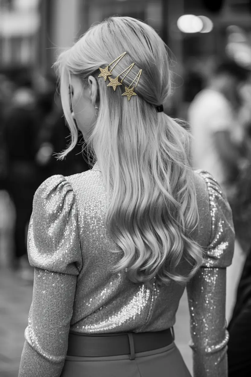 33.tie back twist with star clips