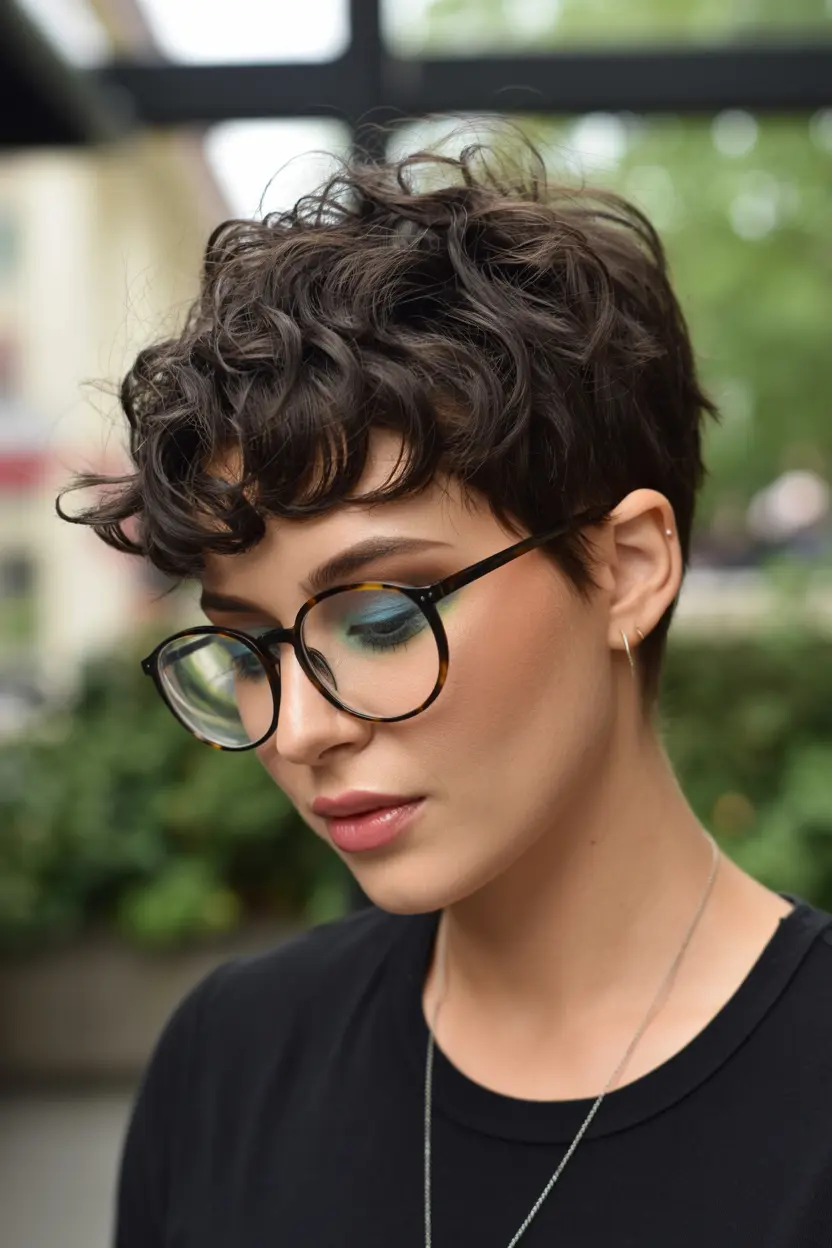 35.curly dark brown chocolate
