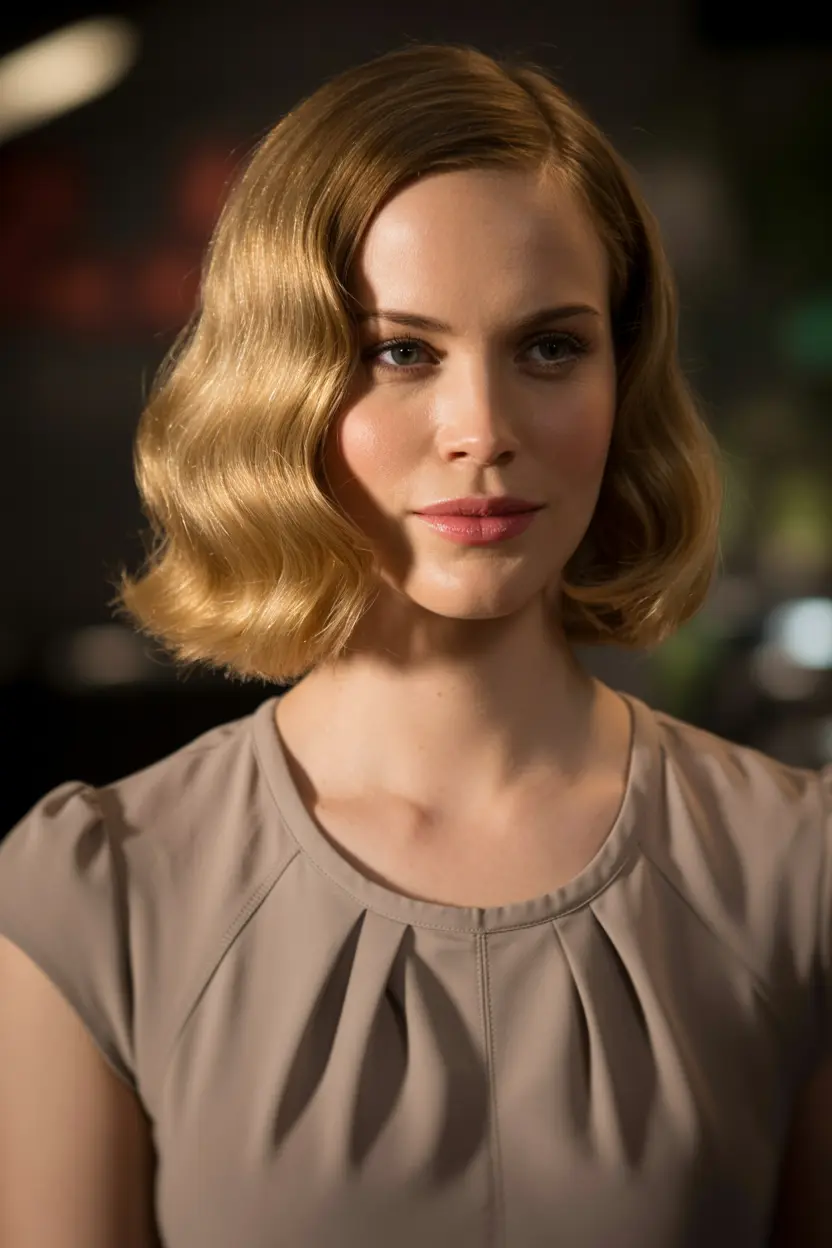 35.shoulder length soft curls