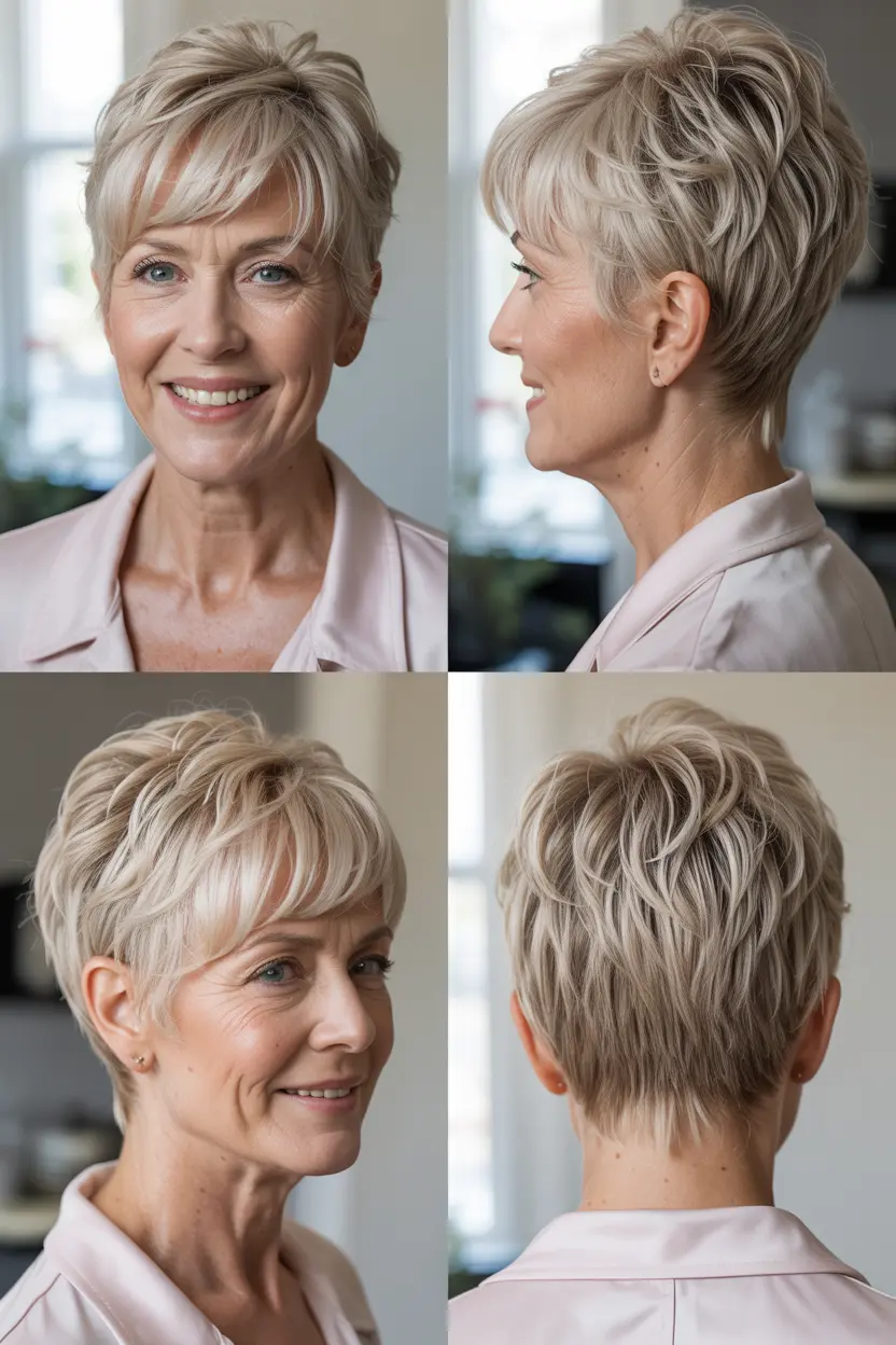 36. messy pixie for thinning hair