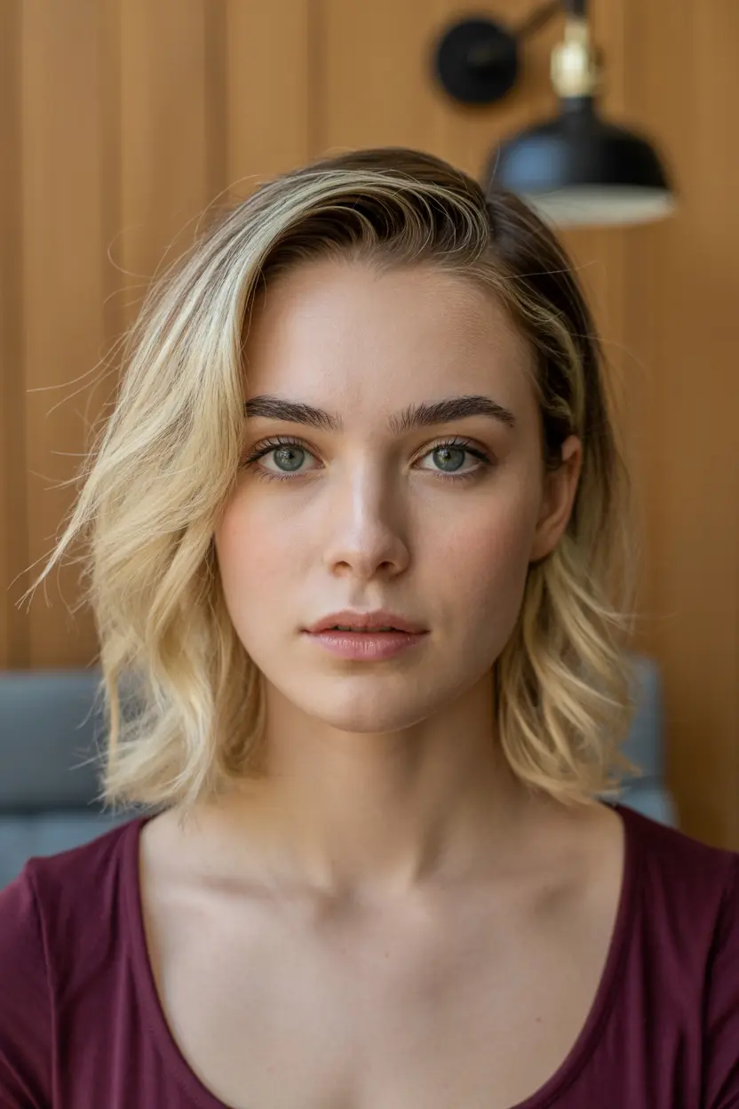 36.curly side part lob