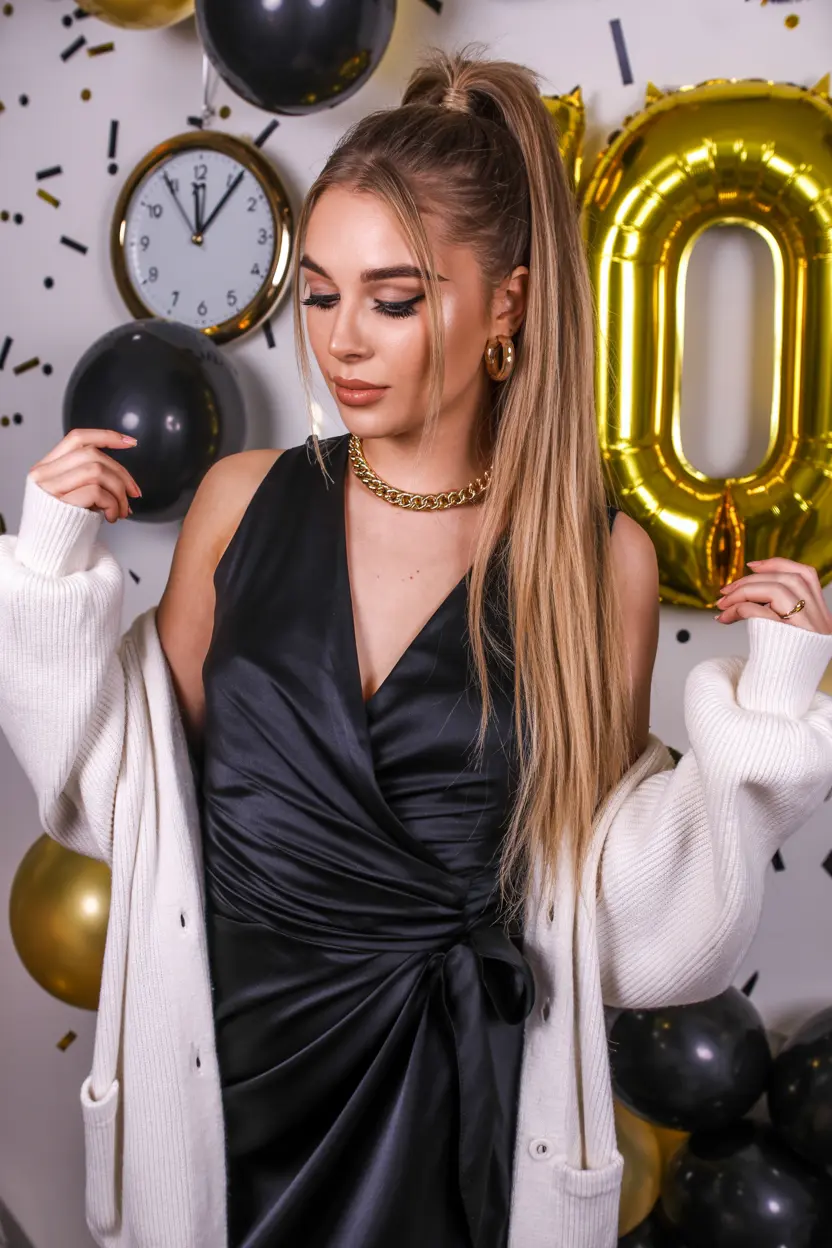 36.sleek high ponytail
