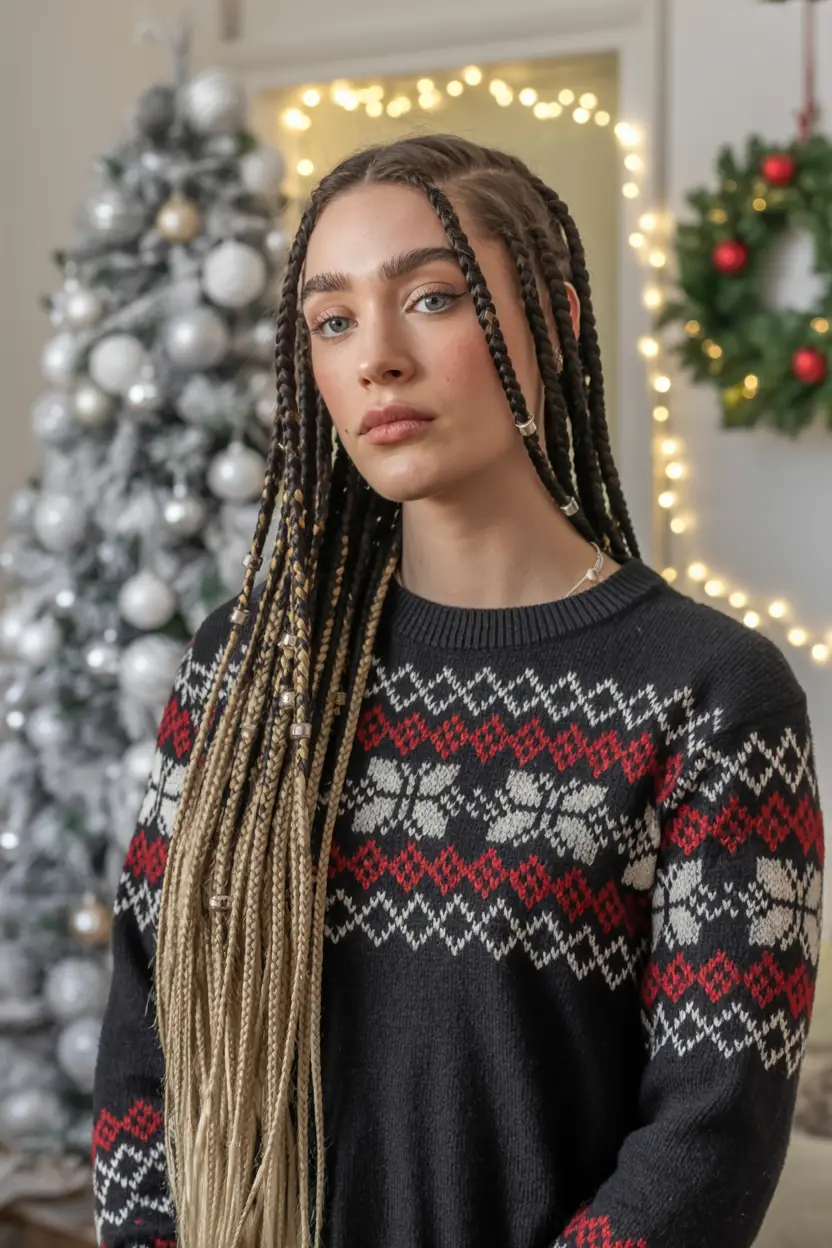 37. rope braids with metallc threads