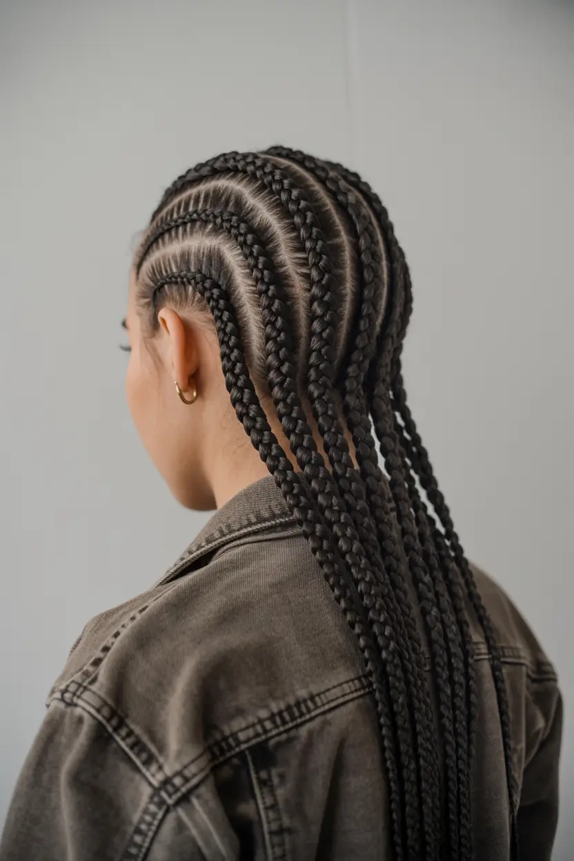 4.freestyle cornrow design