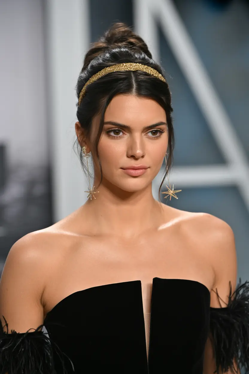 41.statement top knots with glitter headbands