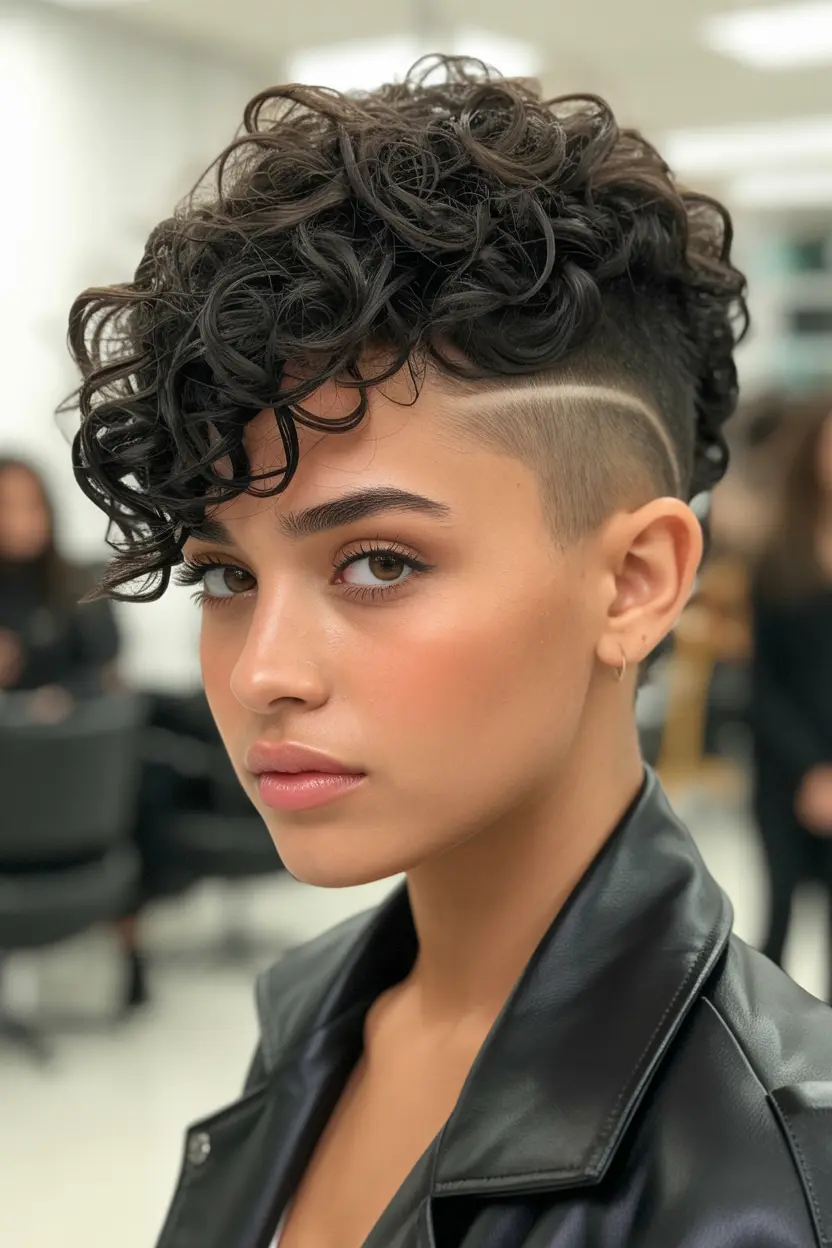 43.undercut for curly hair