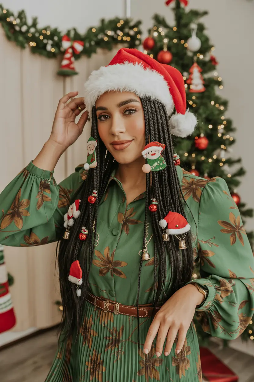 44.beaded briad with festive glam