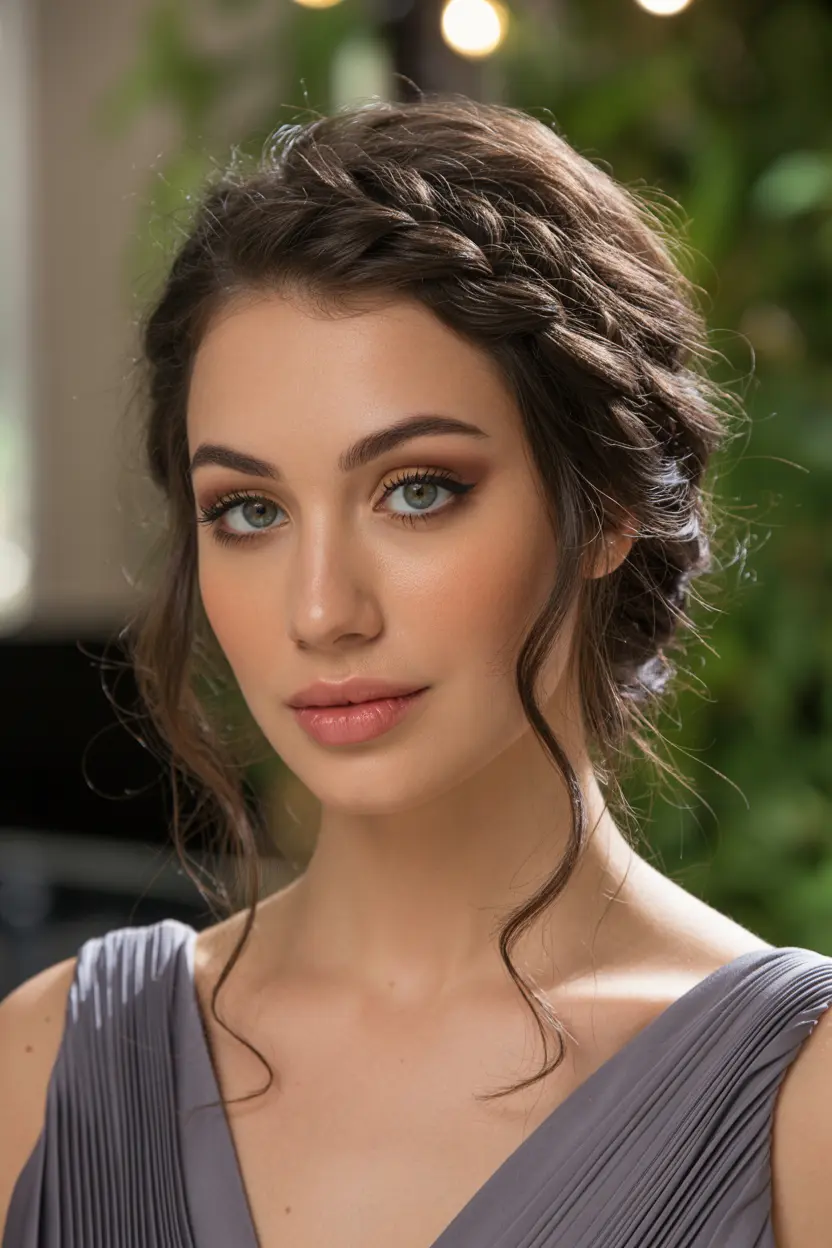 44.updo with heavy tendrils