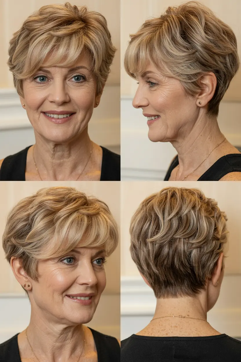 46. rounded pixie with dimensional highlights