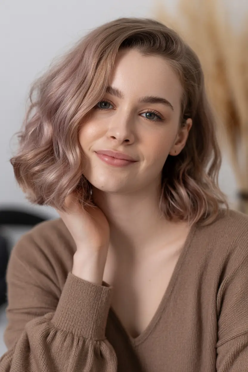 46.comb over wavy hair