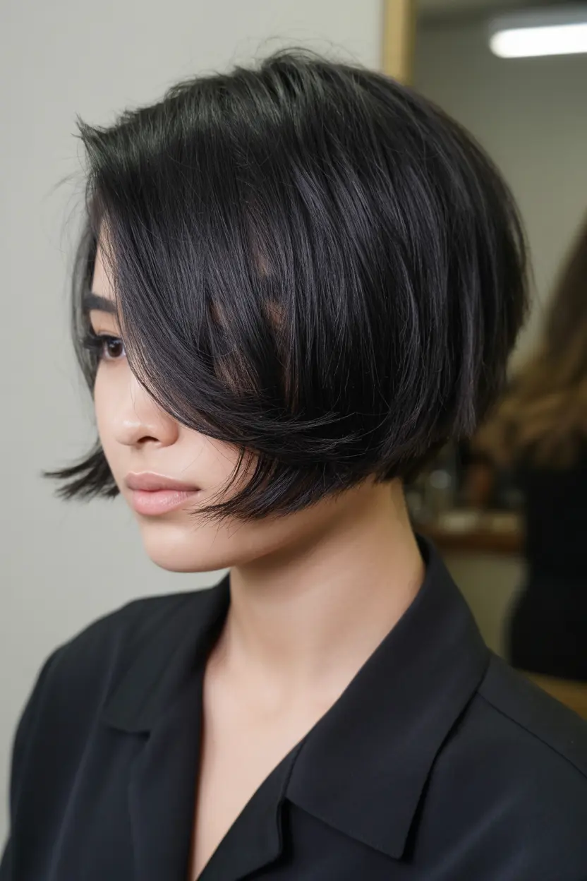 47.shorter black textureized hair