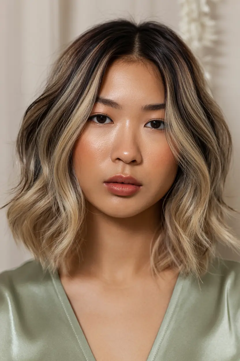 47.textured A line bob