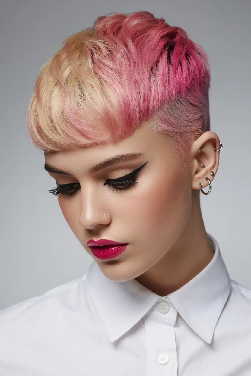 47.two toned undercut