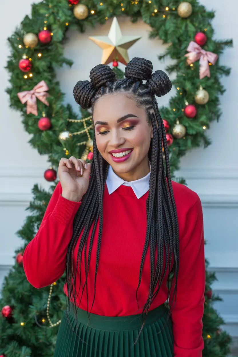 48. festive beaded bantu knots