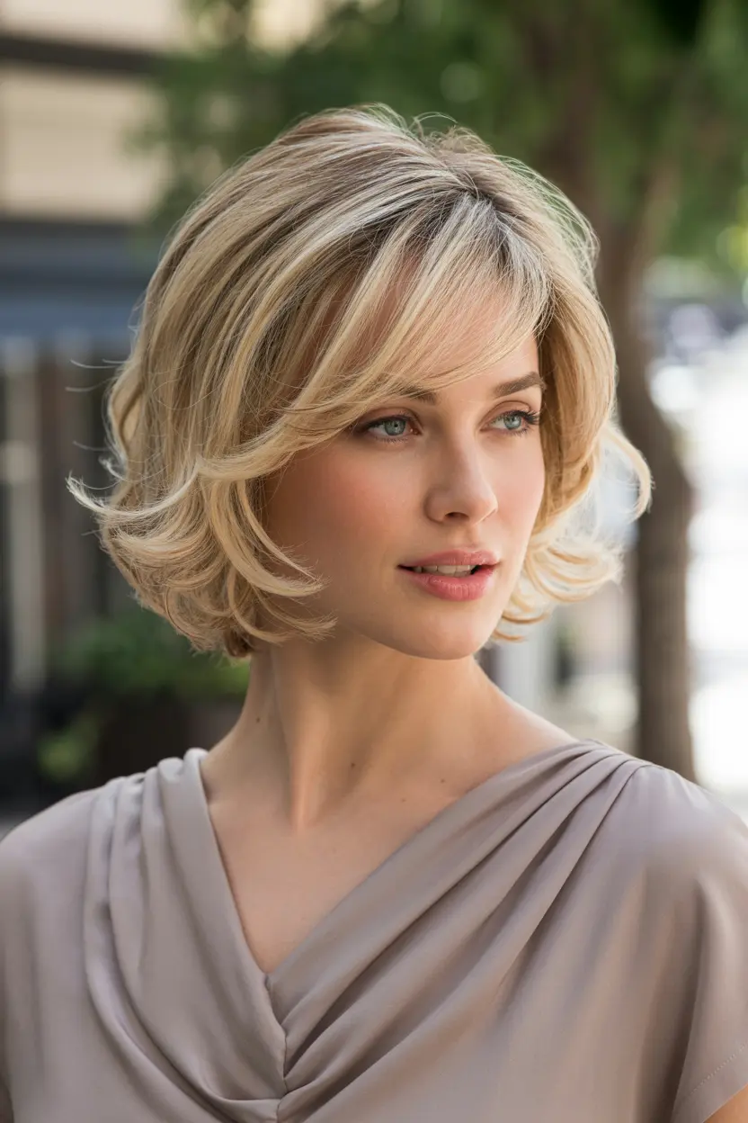 49.textured butterfly cut with subtle highlights