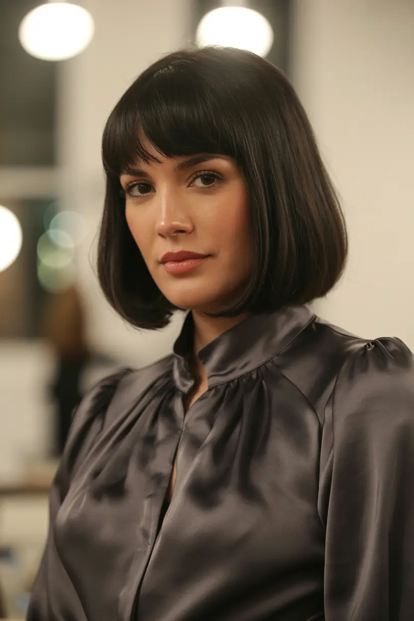 5.blunt bob with bangs