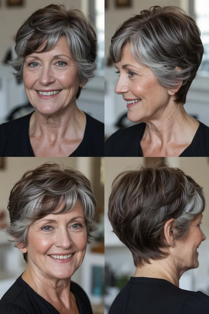 5.long pixie with dark tones