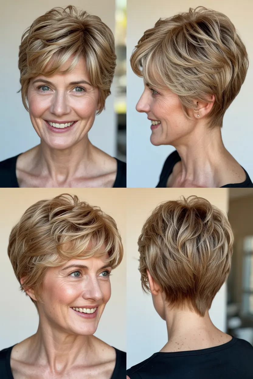 50. youthful short layered haircut
