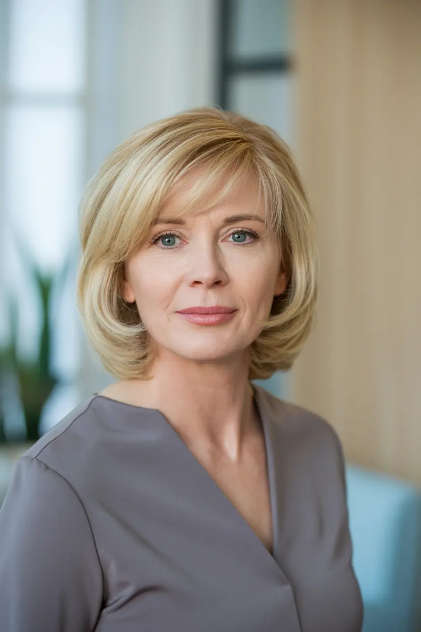 50.medium layered hair