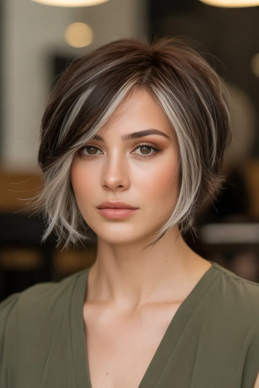 53.shaggy wavy black bob