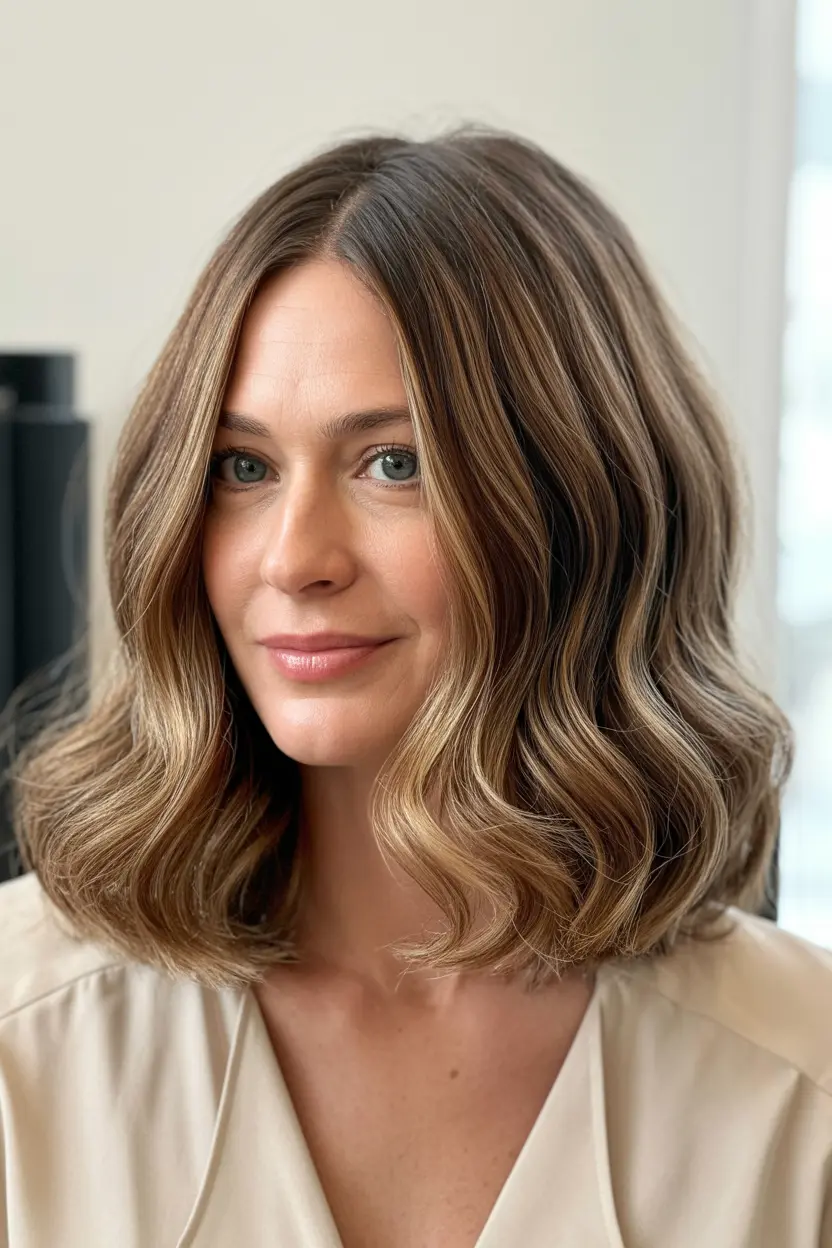 56.shoulder length wavy bob