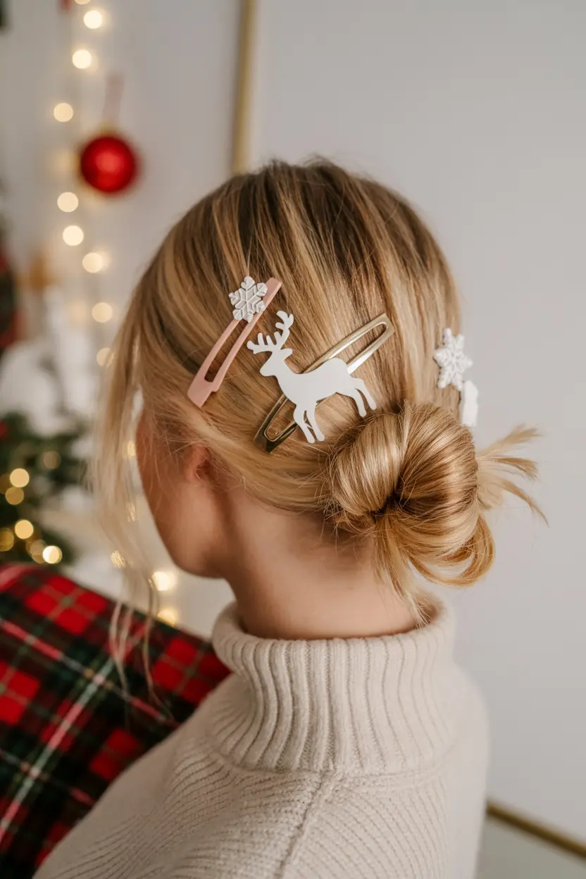 59.barrette tuck with holiday motifs