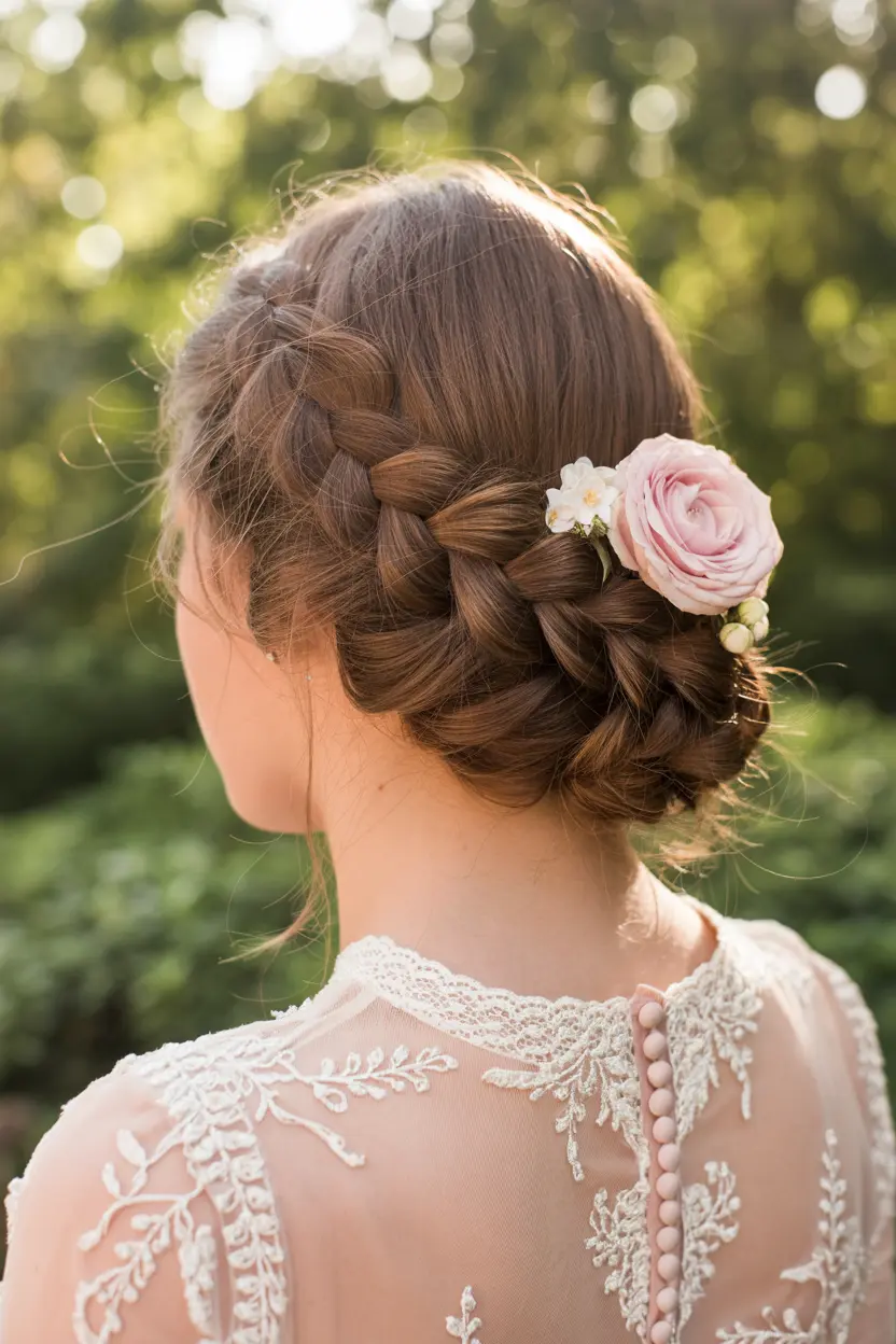 6.boho floral hair down