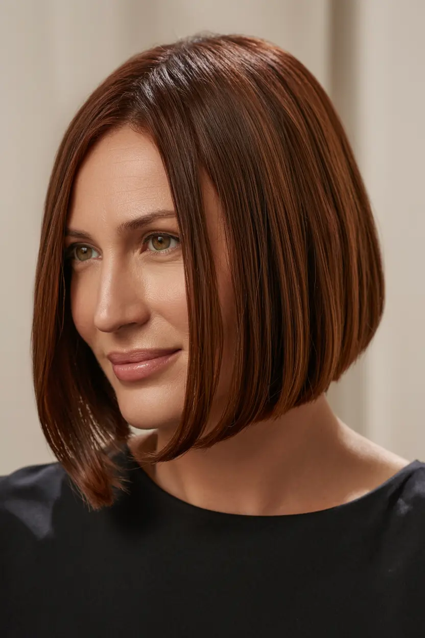 60.medium to short long bob for straight hair