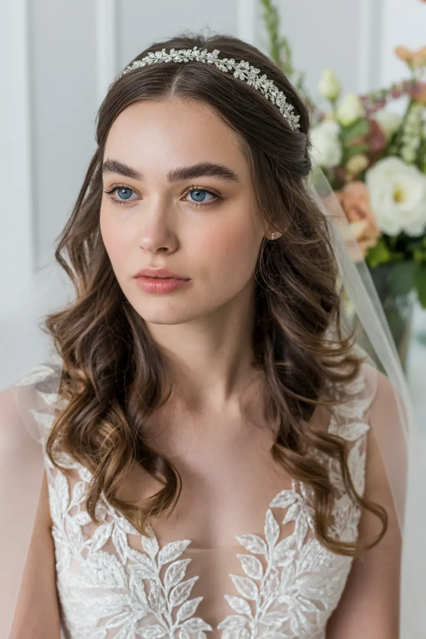 7.loose curl wedding hairstyle
