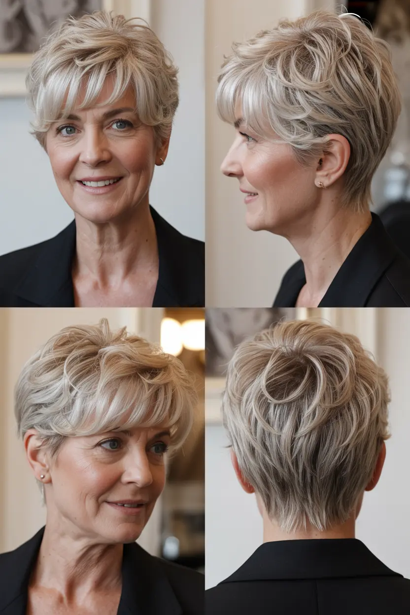 71. tousled textured