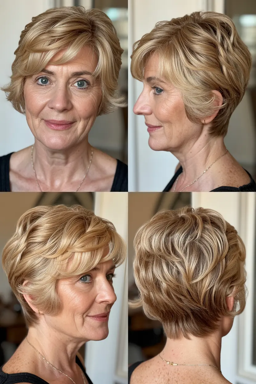 74. voluminous long pixie for fine hair