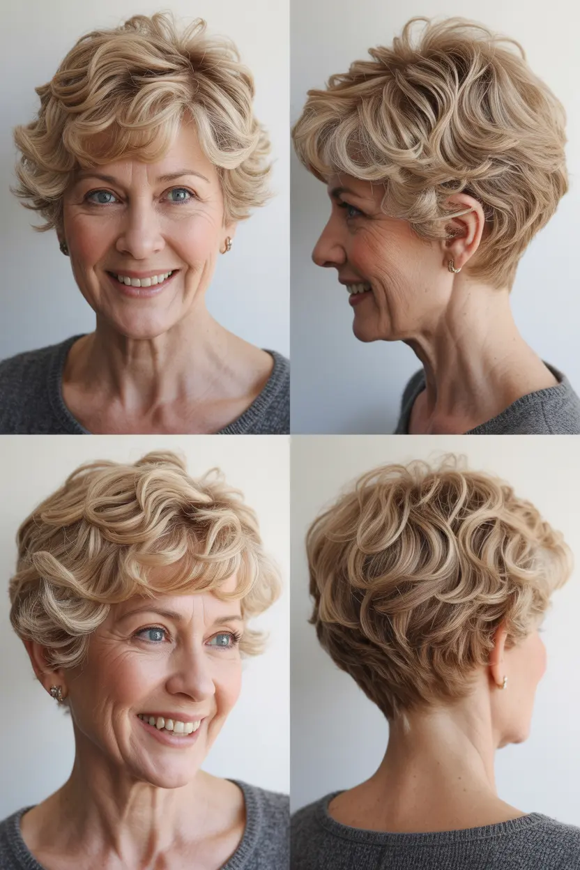 78. curly tappered