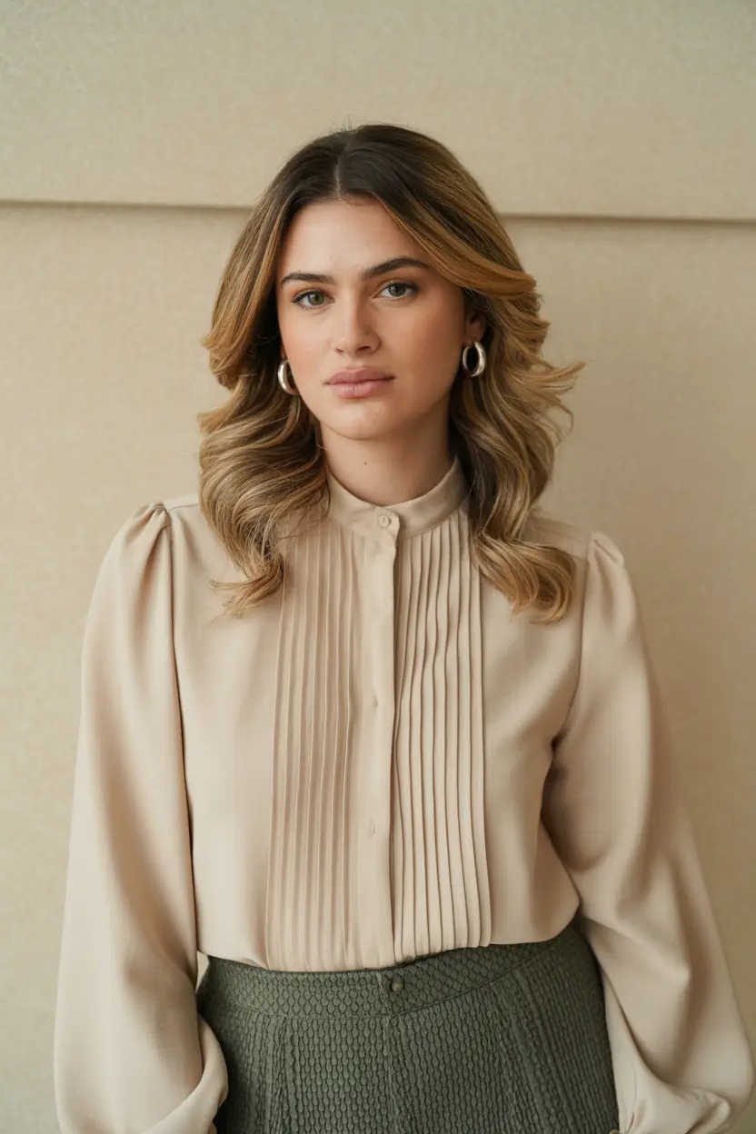 8.thick curls with highlights