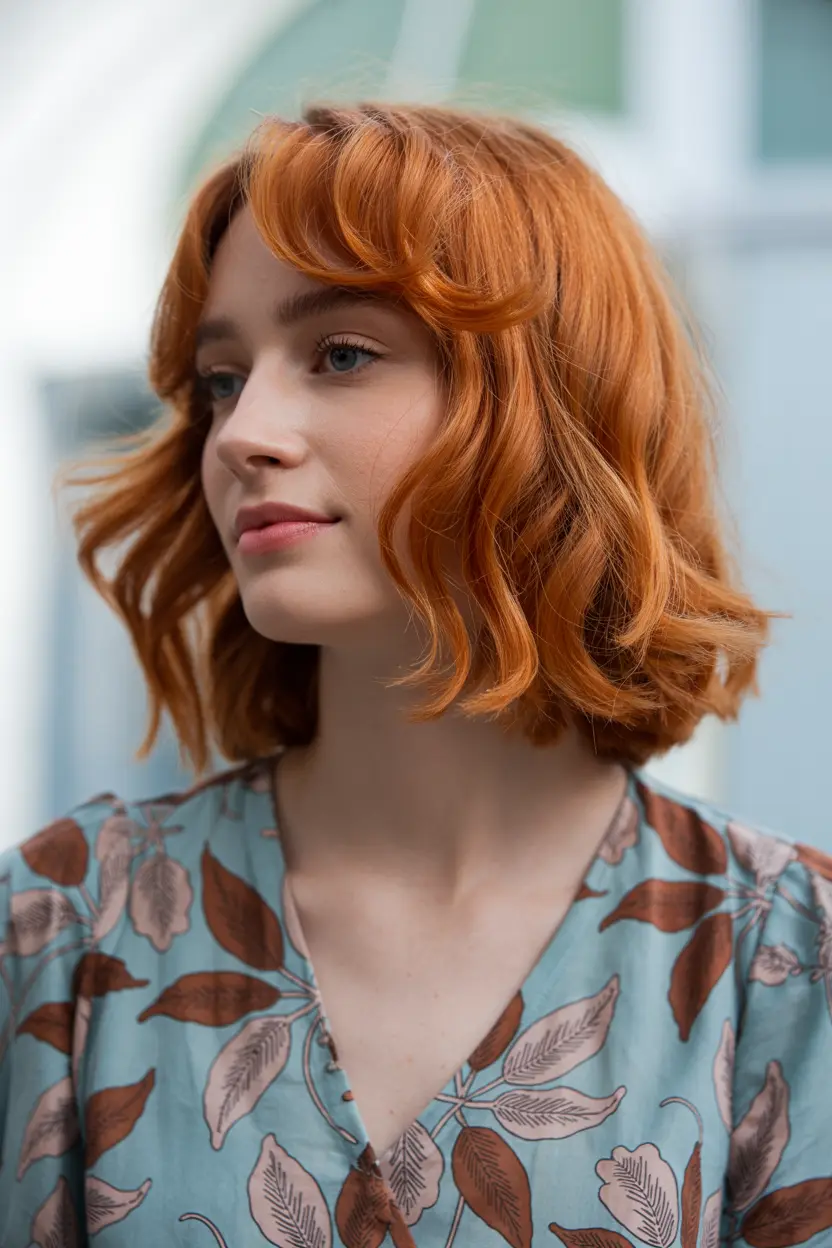 8.vibrant and elegant copper red waves
