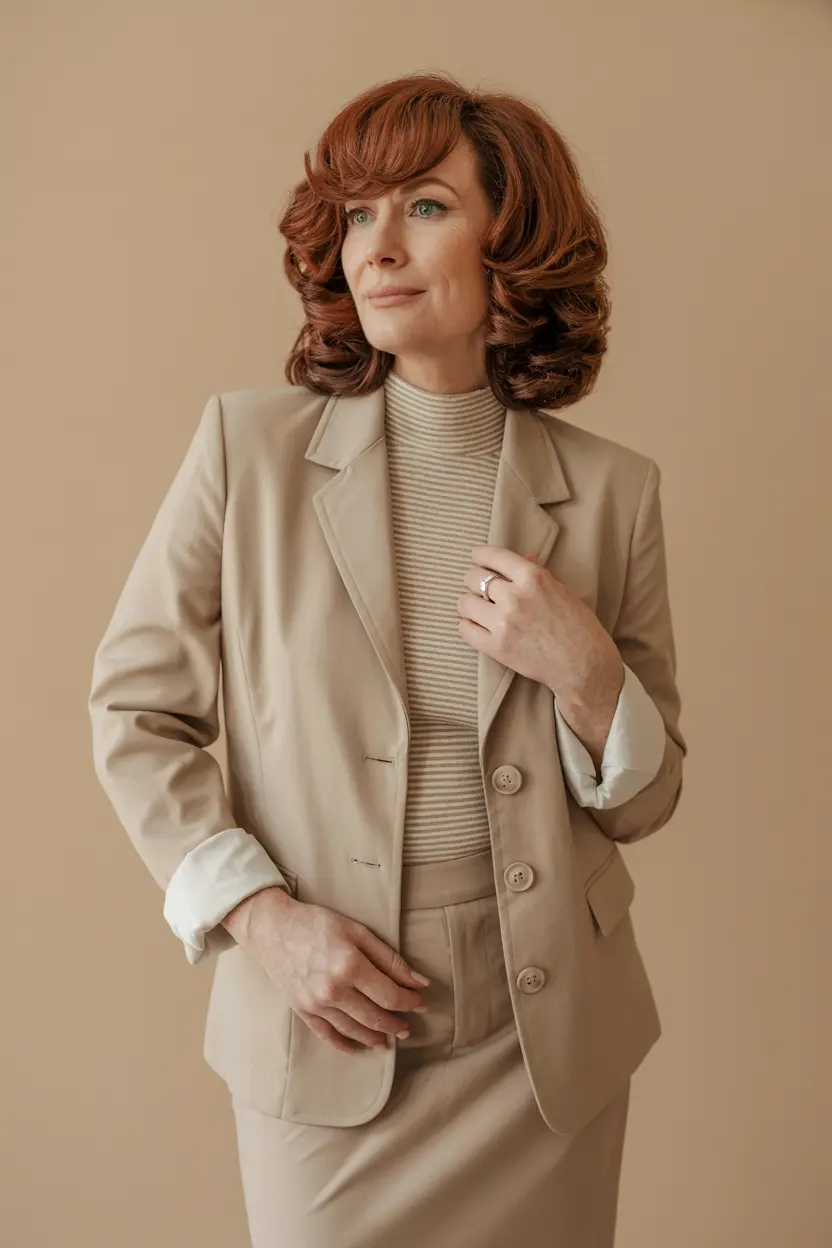 81.voluminous copper curls