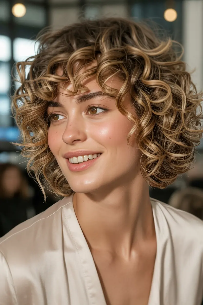 82.bouncy curly bob