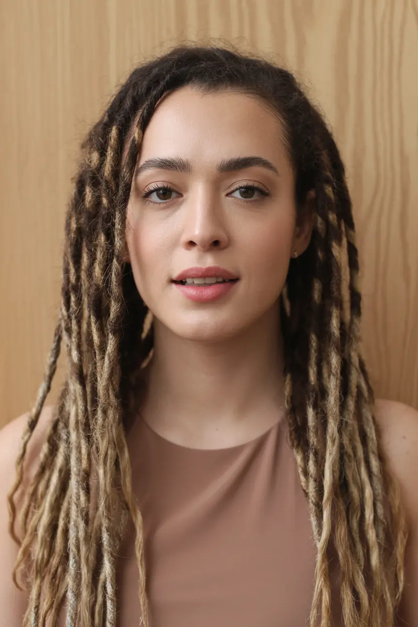 83.dreadlocks with side parts