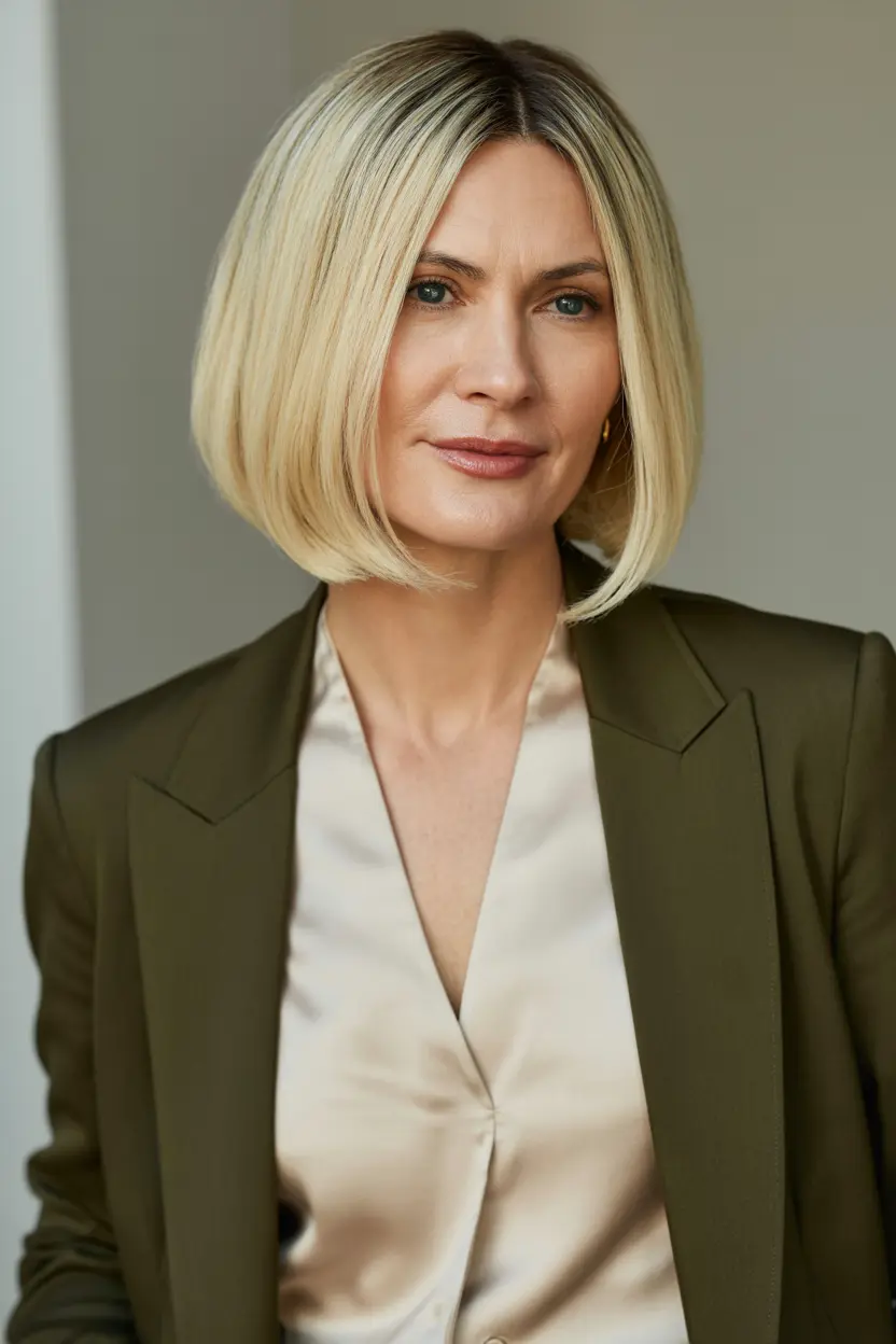 87.sleek chic bob