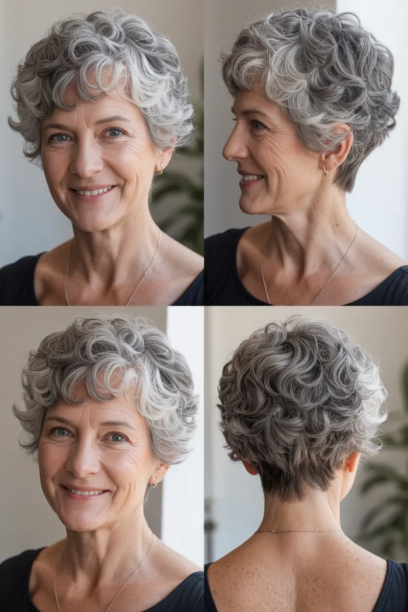 88.curly gray
