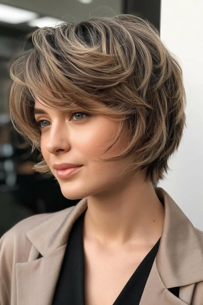 9.short textured style