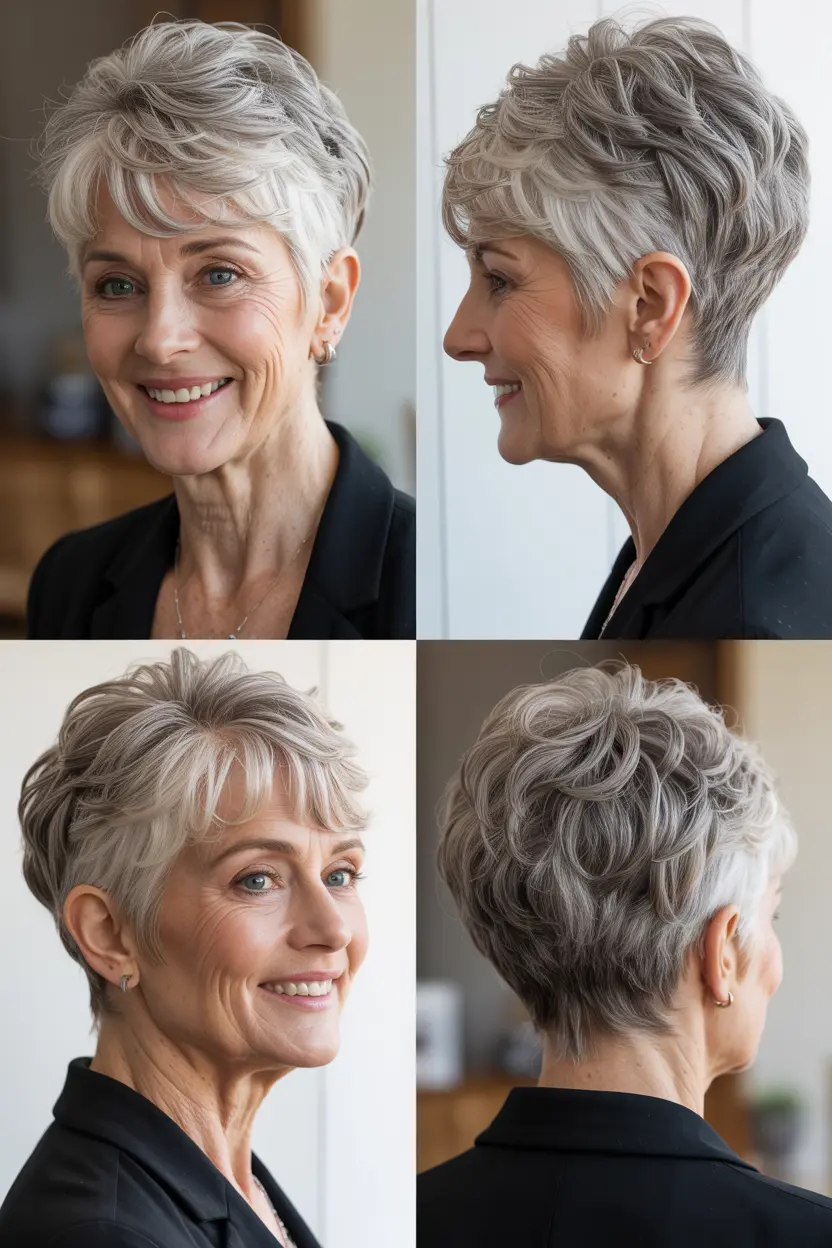 92. textured pixie with tapered sides